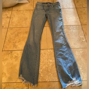 EMG denim 27 distressed blue jeans worn a few times